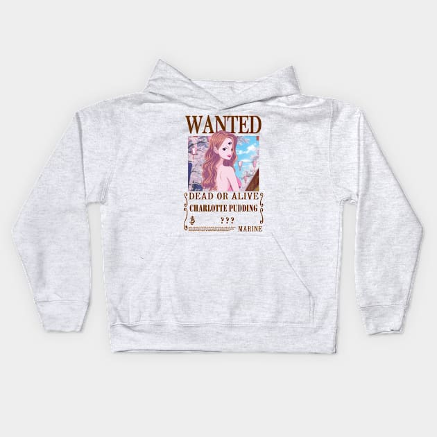 Charlotte Pudding One Piece Wanted Kids Hoodie by Teedream